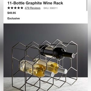 Crate and Barrel 11 bottle graphite wine rack